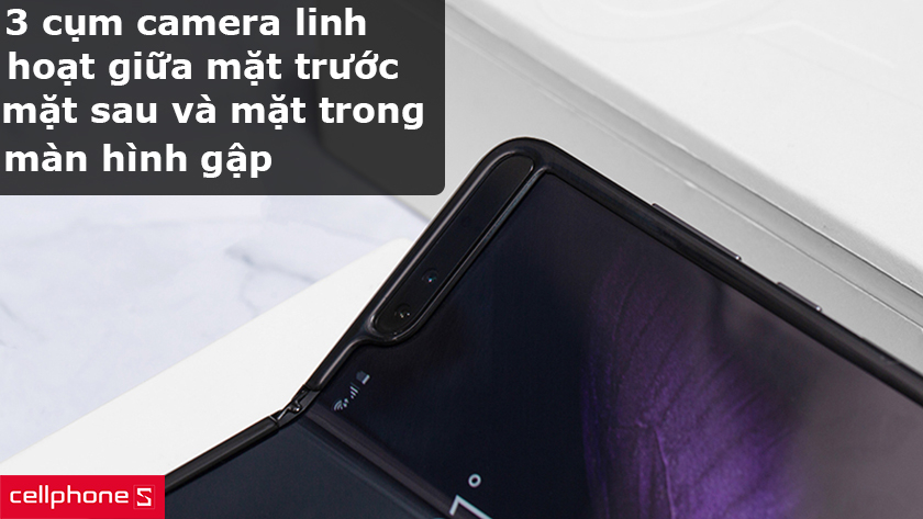 3 cụm camera linh hoạt giữa mặt trước, mặt sau và mặt trong màn hình gập