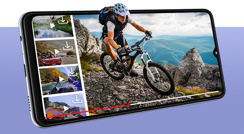 Màn hình 6,4 inch, thiết kế giọt nước, hiển thị rõ nét