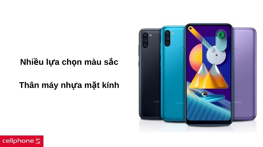 Thiết kế thời thượng, thân máy nhựa cứng cáp