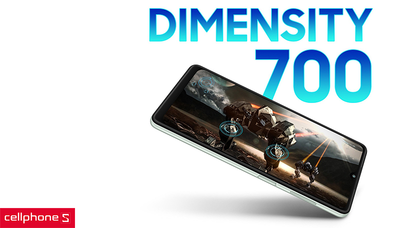 Cấu hình ổn định với con chip Dimensity 700, bộ nhớ RAM lớn