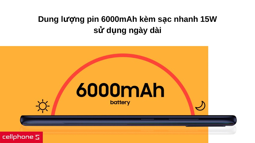 "Siêu" pin 6000mAh kèm công nghệ sạc nhanh sử dụng thỏa thích ngày dài