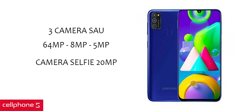 Cụm 3 camera sau, camera chính 48MP