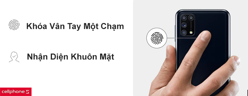 Mở khóa dễ dàng và bảo mật với vân tay một chạm cùng nhận diện khuôn mặt
