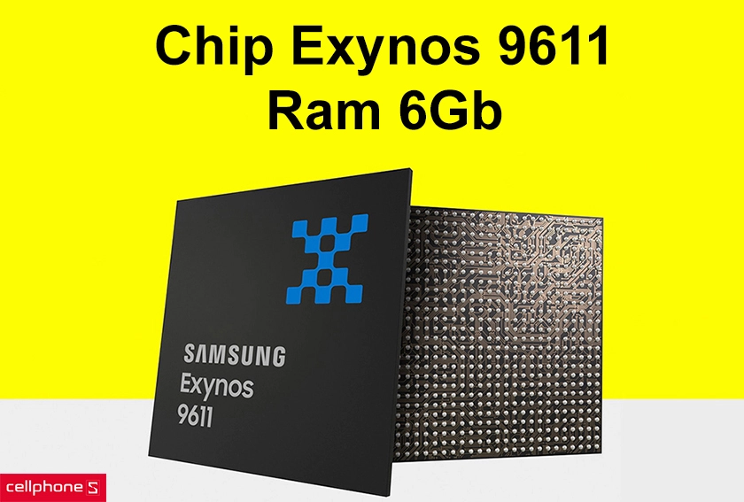 Cấu hình hiệu năng cao với chip Exynos 9611