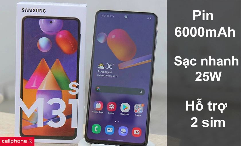 Pin dung lượng lớn lên đến 6000 mAh hỗ trợ sạc nhanh