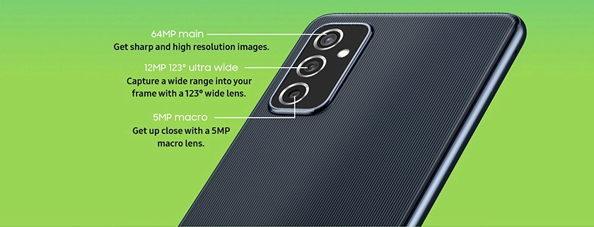 Hệ thống ba camera ấn tượng, camera chính lên đến 64MP