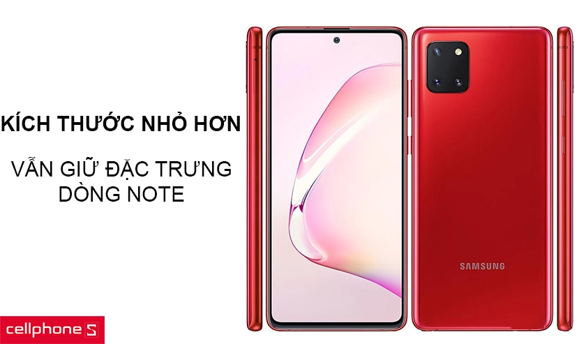 Thiết kế vuông vức, tạo hình quyển sổ đặc trưng của dòng Note
