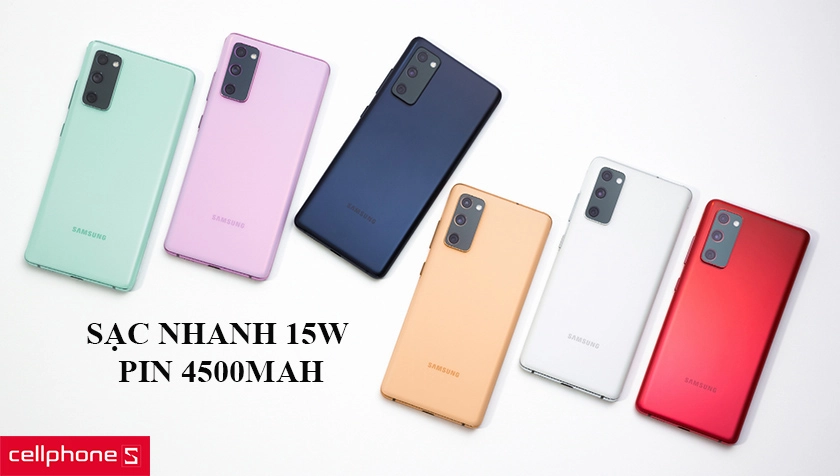 Sạc nhanh 15W, viên pin dung lượng lớn 4500mAh