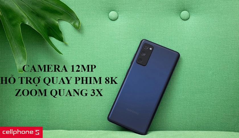 Camera 12MP hỗ trợ quay phim 8K, zoom quang 3X