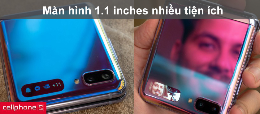 Màn hình gập Super AMOLED 1.1 inch với nhiều tính năng thông minh