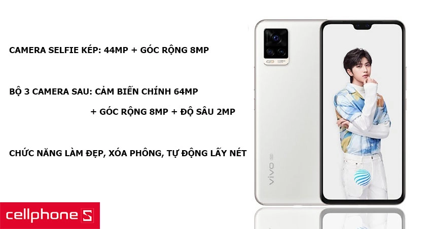 Hệ thống camera sau cảm biến 64MP, camera selfie sắc nét 44MP