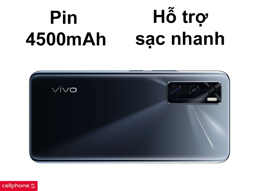 Dung lượng pin 4500mAh, tích hợp công nghệ sạc nhanh