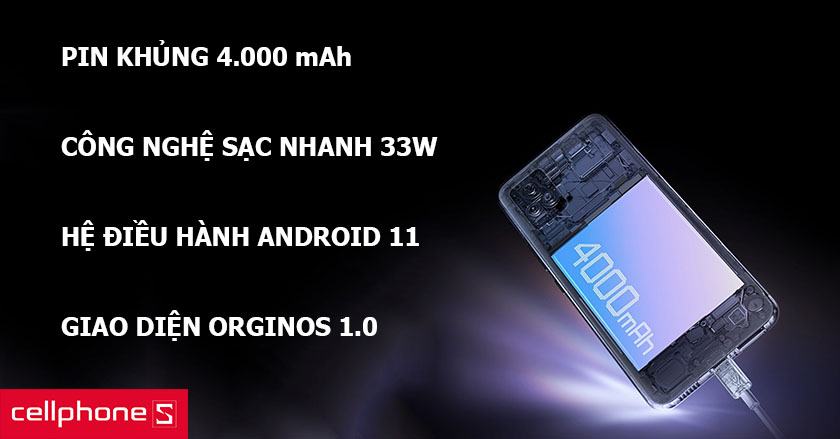 Pin khủng 4.000 mAh, lướt web chơi game ngày đêm