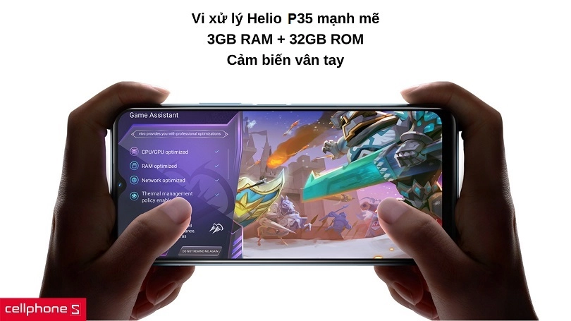 Vi xử lý mạnh mẽ, tích hợp 3 GB RAM và 32 GB ROM