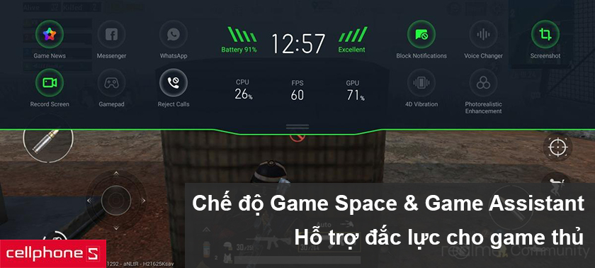 giao diện realme UI thân thiện với người dùng