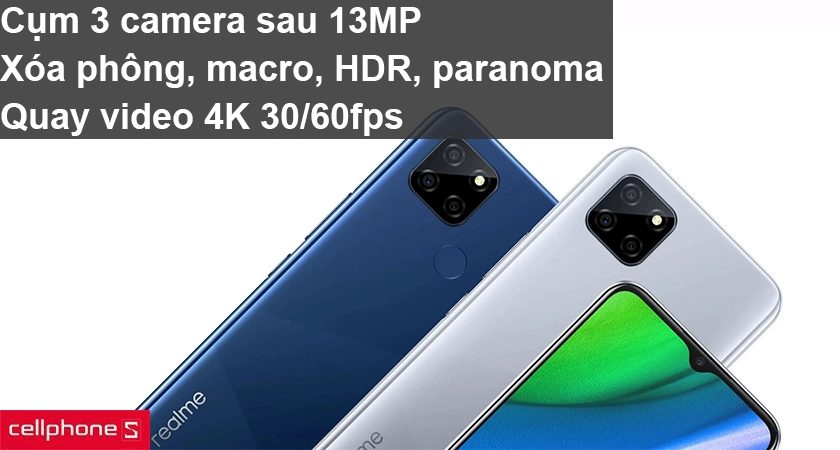 Cụm 3 camera nổi bật, pin siêu khủng 5000mA kèm sạc nhanh 18W