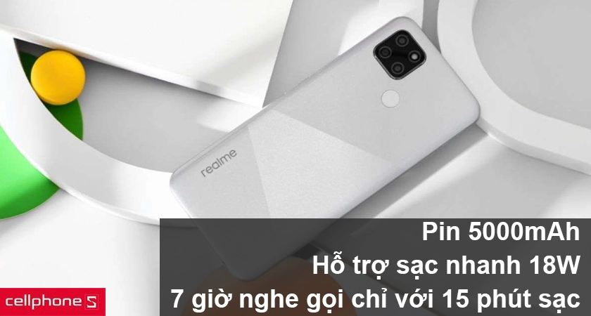 Cụm 3 camera nổi bật, pin siêu khủng 5000mA kèm sạc nhanh 18W