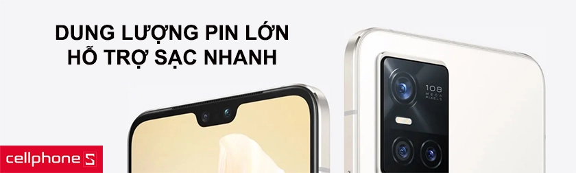 Dung lượng pin lớn, hỗ trợ sạc nhanh 44W