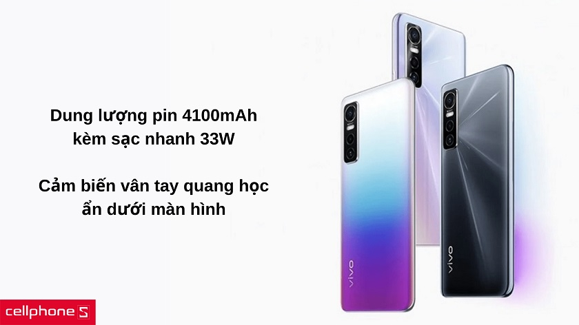 Viên pin dung lượng 4100mAh, trang bị kèm sạc nhanh và cảm biến vân tay quang học