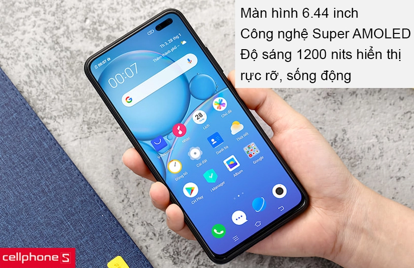 Màn hình Super AMOLED 6.44 inch Full HD+
