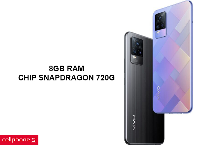 Hiệu năng vượt trội với 8GB RAM cùng chip Snapdragon 720G