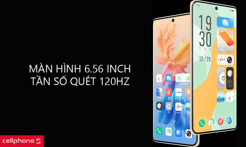 Màn hình 6.56 inch, tần số quét 120Hz