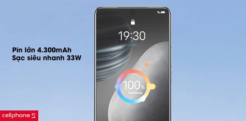 Pin lớn 4.300mAh với sạc siêu nhanh 33W