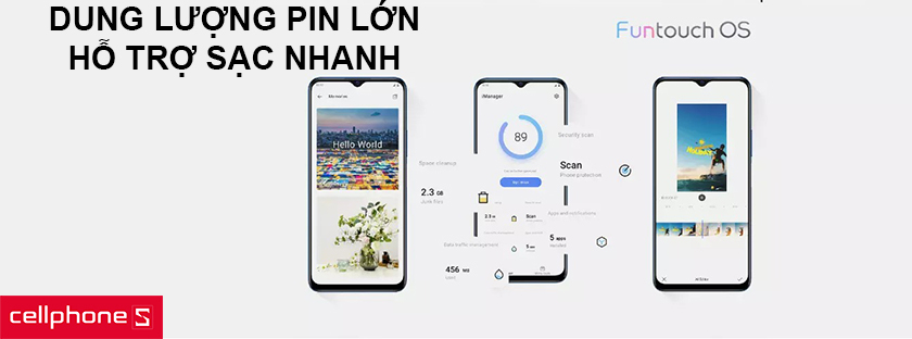 Dung lượng pin lớn, hỗ trợ sạc ngược qua cáp OIG