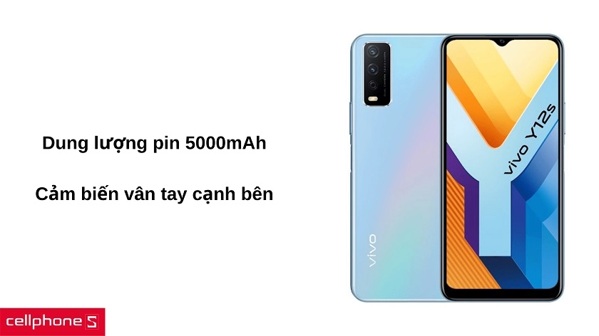 Dung lượng pin 5000mAh kèm sạc nhanh, tích hợp cảm biến vân tay cạnh viền