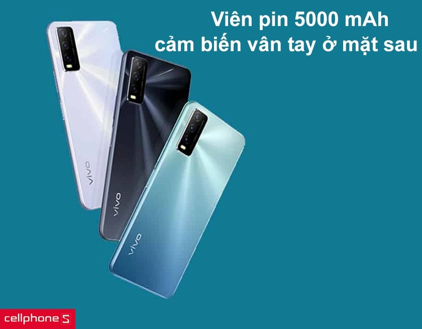 Viên pin 5000 mAh, cảm biến vân tay ở mặt sau