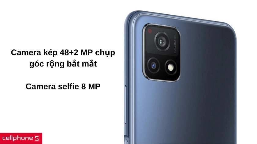 Camera kép 48 + 2 MP chụp góc rộng cho ảnh chụp sắc nét
