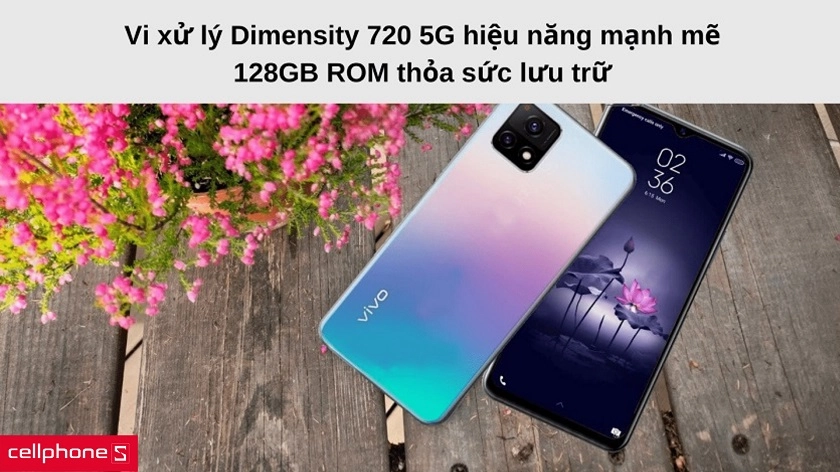 Vi xử lý Dimensity 720 5G mạnh mẽ, chiến game với mạng 5G thoải mái