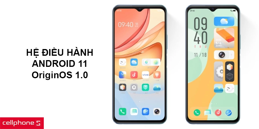 Sử dụng hệ điều hành Android 11, giao diện người dùng OriginOS 1.0