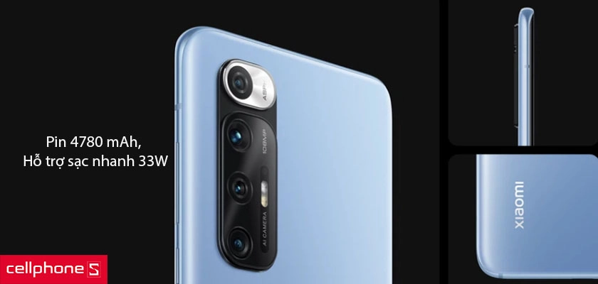 Pin 4780 mAh, hỗ trợ sạc nhanh 33W