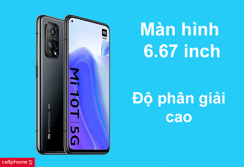 màn hình 6.67 inch độ phân giải cao
