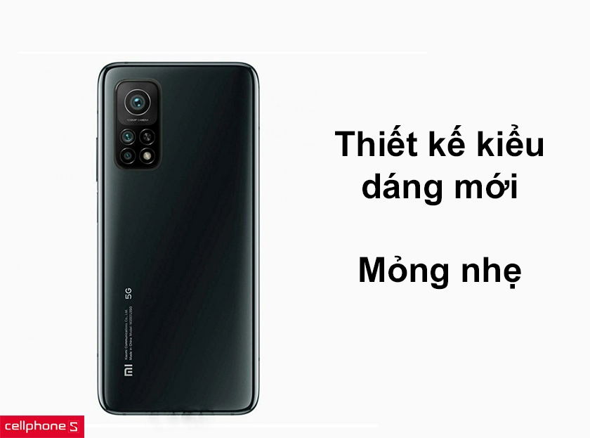 Thiết kế kiểu dáng mới mỏng nhẹ