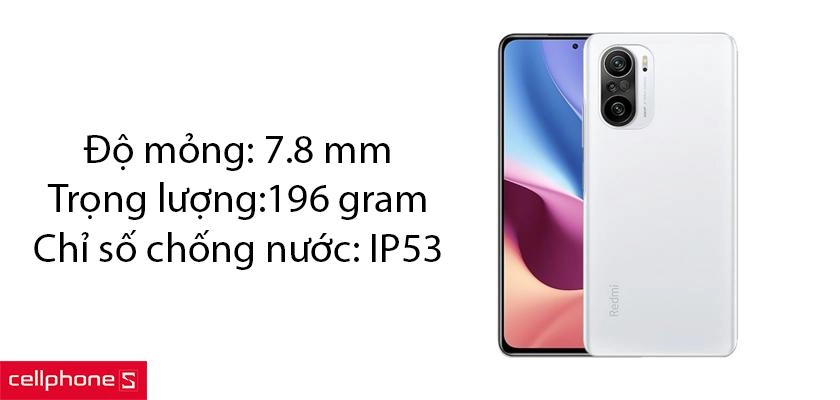 Thiết kế mỏng nhẹ, tiêu chuẩn chống nước IP53