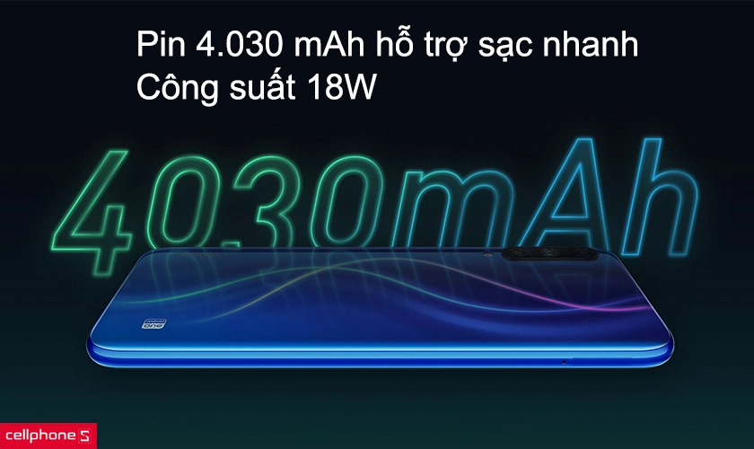 pin 4.030 mAh hỗ trợ sạc nhanh