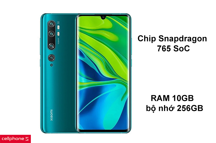 Sở hữu chip Snapdragon 765 SoC, Ram 10GB, bộ nhớ trong 256GB