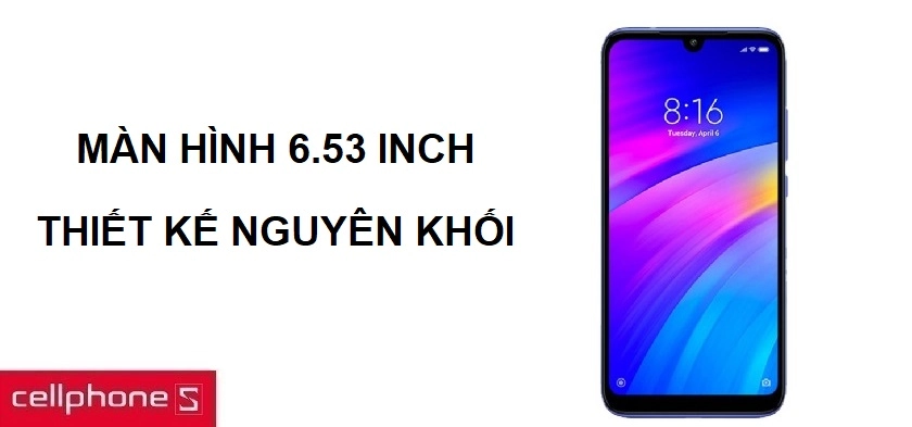 Thiết kế nguyên khối nhỏ gọn, màn hình IPS LCD 6.53 inch sắc nét