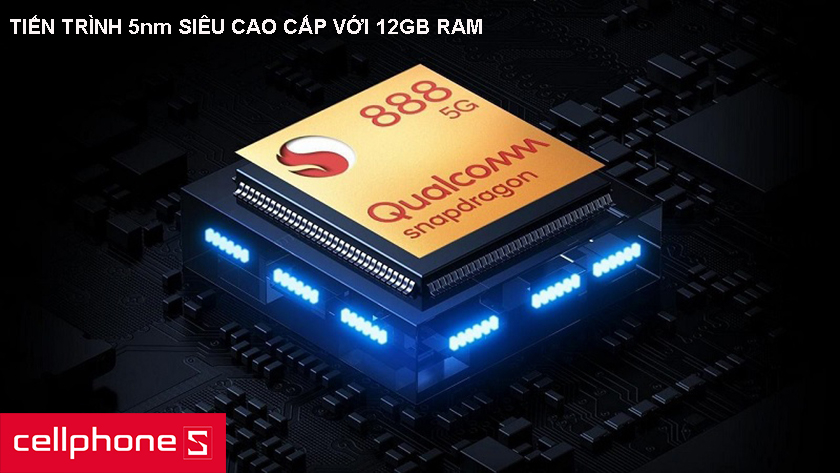 Chip xử lý Snapdragon 888, RAM 12GB