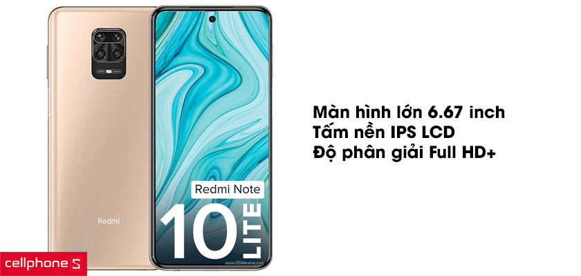 Màn hình lớn với tấm nền IPS LCD, độ phân giải Full HD+