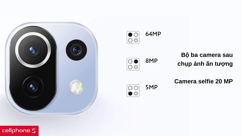 Thỏa sức nhiếp ảnh với bộ ba camera 64 MP