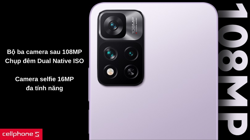 Hệ thống camera 108 MP tạo ảnh chuyên nghiệp