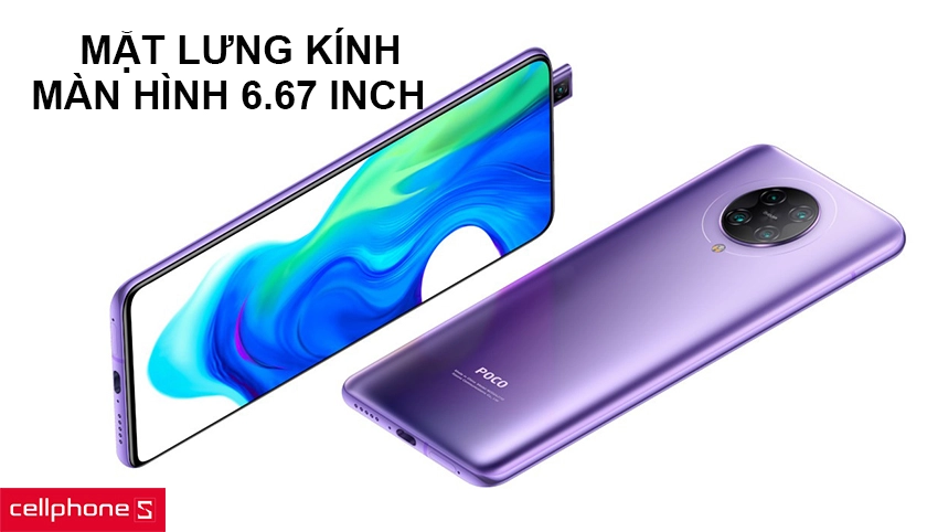 Thiết kế viền kim loại, lưng kính sang trọng cùng màn hình 6.67 inch
