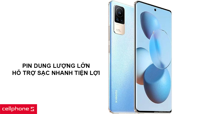 Pin dung lượng lớn, hỗ trợ sạc nhanh tiện lợi