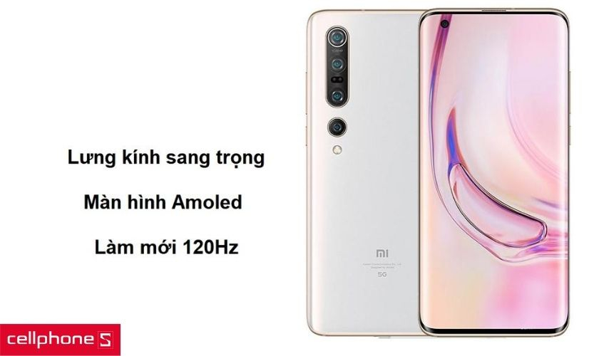 Thiết kế mỏng với lưng kính cường lực và màn hình Amoled làm mới 120Hz
