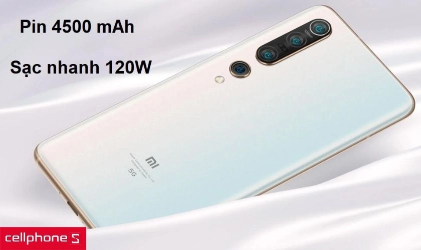 Trang bị pin 4500 mAh và sạc nhanh 120W