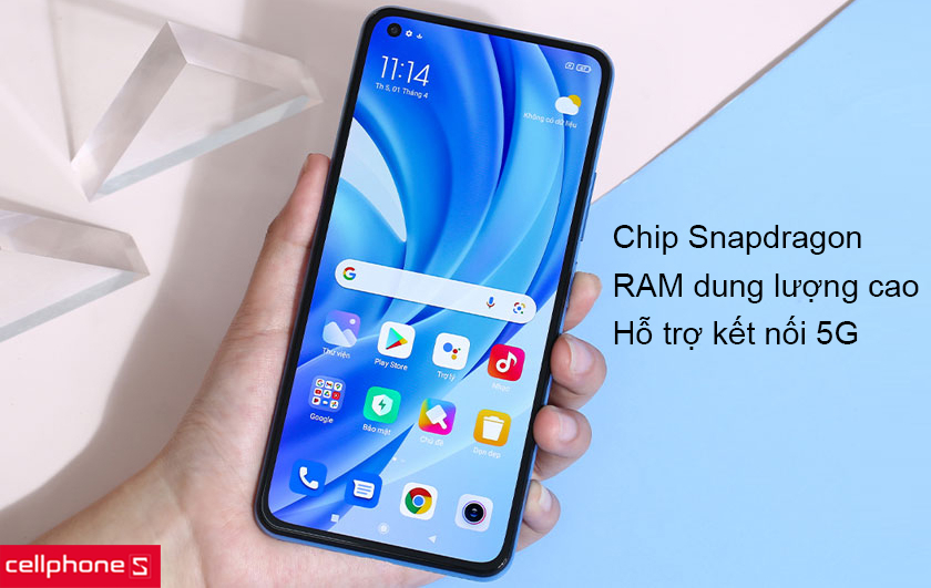 Cấu hình khỏe với sức mạnh chip Snapdragon hỗ trợ 5G