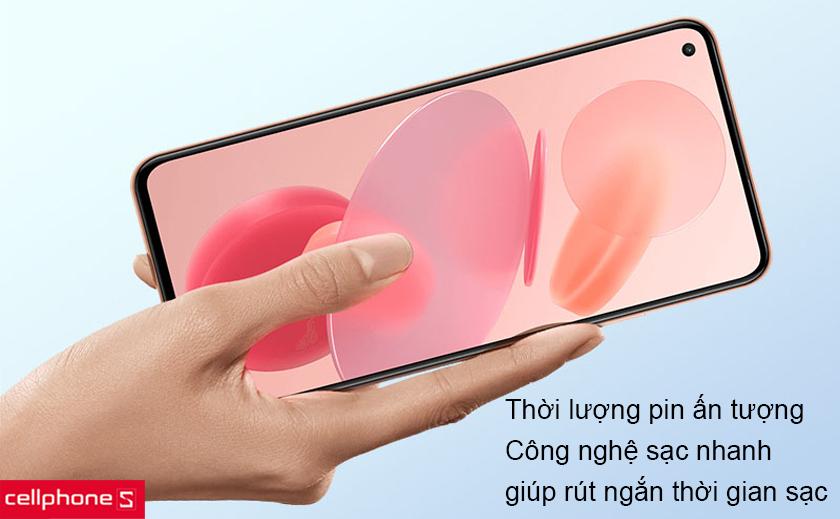 Thời lượng pin tốt với công nghệ sạc nhanh cho thời gian sử dụng lâu hơn